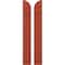 Ekena Millwork Americraft 2-Board (2 Batten) Wood Joined Board-n-Batten Shutters w/ Arch Top, ARW101BQ207X77CLH, PR ARW101BQ207X77CLH - alternate 1